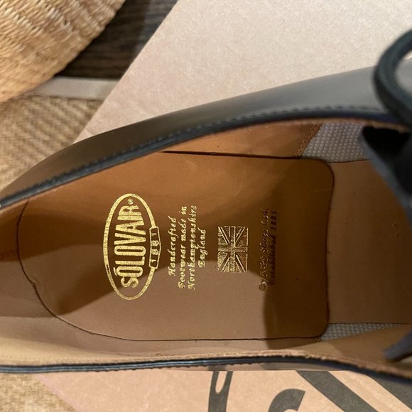 COPY - Solovair Black Greasy Gibson Shoe